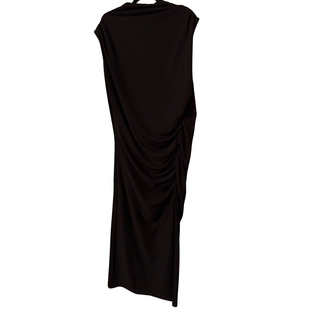 Anthropologie Black Draped Ruched Maxi Dress Plus Size 2X NWT $160 81335978‎